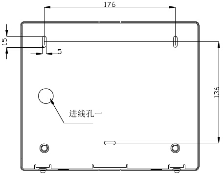 轉(zhuǎn)換開關(guān)采用壁掛式安裝，安裝孔位置和安裝孔距